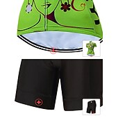 abordables Conjuntos de Ropa de Mujer-Mujer Maillot de Ciclismo con Culotte Manga Corta MTB Bicicleta Montaña Ciclismo Carretera Verano Primavera Otoño Amarillo Rosa Rojo Rayas Estampado Flores Botánica Flor Gracioso Bicicleta Filtro