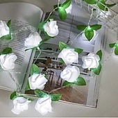 olcso Elemmel működő-rózsalevél tündérfüzér lámpák 3m 20 leds akkumulátoros működés valentin esküvői ünnepi parti házikert dekoráció