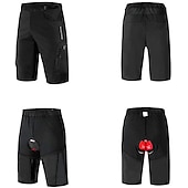 voordelige Heren Shorts, Panty&#039;s &amp; Broeken-WOSAWE Voor heren MTB shorts Wielrenshorts Fietsen Gewatteerde shorts MTB shorts Ruim Passend Bergracen Wegwielrennen Sport 3D-pad Fietsen Ademend Anatomisch ontwerp Zwart Groen Siliconen Kleding