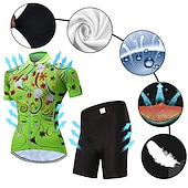 abordables Conjuntos de Ropa de Mujer-Mujer Maillot de Ciclismo con Culotte Manga Corta MTB Bicicleta Montaña Ciclismo Carretera Verano Primavera Otoño Amarillo Rosa Rojo Rayas Estampado Flores Botánica Flor Gracioso Bicicleta Filtro