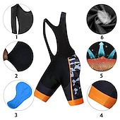 cheap Men&#039;s Clothing Sets-Men&#039;s Cycling Jersey with Bib Shorts Short Sleeve Mountain Bike MTB Road Bike Cycling Black White Red Patchwork Camo / Camouflage Bike Clothing Suit UV Resistant 3D Pad Breathable Quick Dry Back