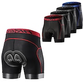 preiswerte Fahrradhosen Herren-Herren Einfarbig Fahrrad Unterwäsche Fahhrad Gepolsterte Shorts / Chamois Mountainbike MTB Straßenradsport Sport 3D-Polster Radfahren Schnelltrocknend Feuchtigkeitsableitend Schwarz Rot Bekleidung