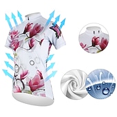 abordables Maillots de mujer-Mujer Maillot de Ciclismo Estampado Flores Botánica Flor Manga Corta Bicicleta Maillot Camiseta con 3 bolsillos traseros MTB Bicicleta Montaña Ciclismo Carretera Secado rápido Resistente a los UV