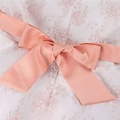 cheap Casual Dresses-Kids Girls&#039; Dress Floral Sleeveless Party Embroidered Lace Trims Bow Cute Cotton Knee-length Skater Dress Summer 3-10 Years Pink Dusty Rose Red