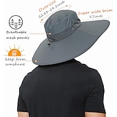 billiga Huvudbonader för utomhusbruk-bred rand solhatt hink hatt upf50 + vattentät packbar snabb torr vår sommar polyester hatt för fiske camping&amp;amp; vandring