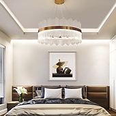 cheap Unique Chandeliers-LED Pendant Light 50 / 60 / 80cm Light Luxury European K9 High end Crystal Chandelier Dimming Ceiling Lamp Suitable for Bedroom Dining Room Study AC110V AC220V