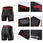 preiswerte Fahrradhosen Herren-Herren Einfarbig Fahrrad Unterwäsche Fahhrad Gepolsterte Shorts / Chamois Mountainbike MTB Straßenradsport Sport 3D-Polster Radfahren Schnelltrocknend Feuchtigkeitsableitend Schwarz Rot Bekleidung