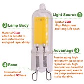 halpa LED-maissilamput-g9 led-lamput 2/4w 20/40w halogeenivastaava 3000k lämmin valkoinen/6000k valkoinen kodin valaistukseen kattokruunut kotikäyttöön 5 kpl