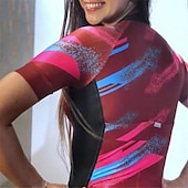 baratos Conjuntos de Roupa de Mulher-malha de manga curta para ciclismo com shorts triatlo tri terno azul bicicleta de secagem rápida respirável roupas com padrão esportivo