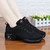 baratos Ténis de Dança-tênis de dança de malha respirável feminino – perfeito para dança fitness, dança moderna, dança jazz e mais sapatos femininos