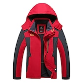 preiswerte Herrenjacken &amp; Herrenmäntel-Plus Size Herren wasserdichte Wanderjacke Regenjacke Kapuzenjacke Abnehmbarer Hut Windjacke Regenmantel Outdoor winddicht wetterfest leichter atmungsaktiver Trenchcoat Oberbekleidung Top Angeln Klettern