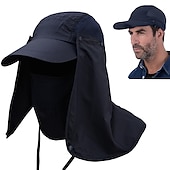 billiga Huvudbonader för herrar-Herr Unisex Fiskarhatt Solhatt Fiskehatt Mörkgrå Marin Utomhus Fiske Solid färg Vattentät UV-skydd Andningsfunktion Snabb tork