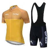 halpa Miesten vaatesarjat-pyöräilypaita strava pyöräilypaita lyhythihainen setti maillot ciclismo univormut nopeasti kuivuvat pyörävaatteet mtb-paita (väri: c4, koko: l)