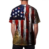 economico Maglietta patriottica per veterani-Giorno dei Veterani Maglietta da Uomo Patriota Patriottica Veterano Grafica Bandiera Americana Bandiera Nazionale T shirt T shirt Tee T Shirt Distressed Maglietta manica corta T shirt Stampa 3D