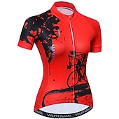 Women's Cycling Jersey Geometric Patterned Novelty Short Sleeve Bike Jersey Top with 3 Rear Pockets Mountain Bike MTB Road Bike Cycling UV Resistant Quick Dry Back Pocket Sweat-Wicking Sports Light3