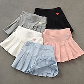 cheap Bottoms-Girls' 3D Solid Colored Skirt Summer Active Cotton Kids Toddler Baby School