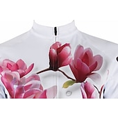 abordables Maillots de mujer-Mujer Maillot de Ciclismo Estampado Flores Botánica Flor Manga Corta Bicicleta Maillot Camiseta con 3 bolsillos traseros MTB Bicicleta Montaña Ciclismo Carretera Secado rápido Resistente a los UV