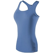 baratos Yoga Tops-Mulheres Regata de Corrida Regata Modeladora Costas Nadador Sem Manga Camada de base Atlético Elastano Respirável Secagem Rápida Treino de Ginástica Corrida Cooper Roupa de esporte Roupas Esportivas