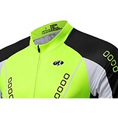 お買い得  男性用衣料品セット-男性用 ビブショーツ付きサイクリングジャージー 半袖 マウンテンサイクリング ロードバイク 秋 イエロー ライトグリーン レッド バイク スーツウェア 高通気性 速乾性 後ポケット ライクラ スポーツ パターン柄 衣類