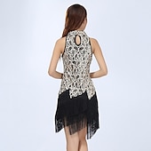 Недорогие Платья для практики-Платье для латинских танцев с бахромой и кисточками, с блестками, женское, для тренировок, без рукавов, из полиэстера