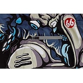 tanie Męskie zestawy odzieżowe-Męskie Koszulka i szorty z szelkami na rower Zestaw koszulek rowerowych Krótki rękaw Kolarstwo górskie Kolarstwie szosowym Lato Wiosna Zima Czarny Niebieski Miętowy Wzory Śmieszne Rower Wkładka 3D