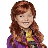 cheap Movie Character Wigs-Princess Red Wigs For Women Cosplay Wig Curly Bob Wig Dark Brown Light Blonde Orange Red Blonde Synthetic Hair Women&#039;s Red / Daily （No Accessories Only Wigs) Halloween Wigs