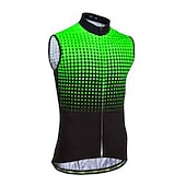 billiga Tröjor för män-Herr Cykeltröja Ärmlös Cykel Tröja med 3 bakfickor Bergscykling Vägcykling Andningsfunktion Mjuk Reflexremsa Bakficka Gul Röd Blå Lutning Polyester sporter Kläder