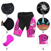 abordables Pantalones, shorts y faldas de mujer-Mujer Graphic Estampado Letra y Número Pantalones cortos de ciclismo de carretera Pantalones cortos bicicleta Culotte Ciclismo Bicicleta Bermudas Pantalones MTB Bicicleta Montaña Ciclismo Carretera