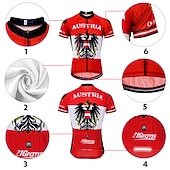 baratos Camisolas masculinas-Homens Camisa para Ciclismo Padrão Águia Rússia Manga Curta Moto Camisa / Roupas Para Esporte Blusas com 3 bolsos traseiros Ciclismo de Montanha Ciclismo de Estrada Resistente a UV Secagem Rápida