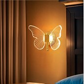 Недорогие Бра-Lightinthebox светодиодные настенные светильники с дизайном бабочки, милый современный настенный светильник для спальни, детской комнаты, подарок для семьи, друзей, железный настенный светильник