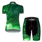 halpa Naisten vaatesarjat-Naisten Pyöräily jersey ja shortsit Lyhythihainen Maastopyöräily Maantiepyöräily Punainen Sininen Taivaan sininen Eläin Kaltevuus Käärme Pyörä Hengittävä Nopea kuivuminen Ultraviolettisäteilyn