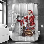 halpa Christmas Bath-jouluinen suihkuverho vedenpitävä kangas kylpyhuoneen sisustus ja moderni ja klassinen teema ja joulu