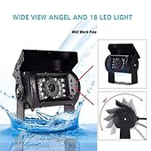 זול מצלמת מראה אחורית לרכב-718D 7 אִינְטשׁ TFT-LCD 600TVL 480 קווי טלוויזיה CCD חוטי 120 מעלות 7 אִינְטשׁ ערכת תצוגה אחורית לרכב עמיד במים / ראיית לילה / התאמת בהירות ל אוטובוס / משאית
