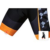 cheap Men&#039;s Clothing Sets-Men&#039;s Cycling Jersey with Bib Shorts Short Sleeve Mountain Bike MTB Road Bike Cycling Black White Red Patchwork Camo / Camouflage Bike Clothing Suit UV Resistant 3D Pad Breathable Quick Dry Back