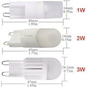 preiswerte LED Doppelsteckerlichter-1 stücke bi-pin g9 led glühbirne 3 watt dimmbar 30 watt halogen äquivalent für kronleuchter anhänger deckenventilator schreibtischlampe ac220v