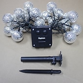 cheap Solar String Lights-Elegant Wedding Party Reception Solar LED String Lights - Moroccan Ball Outdoor Garden Lights, Waterproof 10M-50LED, 7M-30LED, 5M-20LED Globe Lanterns for Home Decoration