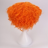 economico Parrucche da festa-Parrucca Cappellaio Matto parrucca corta arancione riccia cosplay parrucche di Halloween