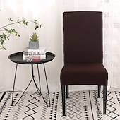 ieftine Husa scaun de sufragerie-husă pentru scaune de sufragerie burgundy elastic husă pentru scaune elastică pentru scaune pentru petrecere de luat masa hotel nuntă moale lavabilă