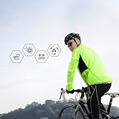 cheap Men&#039;s Jackets &amp; Gilets-Nuckily Men&#039;s Cycling Jacket Rain Jacket Packable Waterproof Windproof UV Protection Bike Jacket Windbreaker Mountain Bike MTB Road Bike Cycling City Bike Cycling Black White Yellow Bike Wear