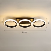 cheap Dimmable Ceiling Lights-LED Ceiling Light 34.5 52.5 cm Cluster Design Square Line Design Flush Mount Lights Aluminum Vintage Style Metal Linear Painted Finishes LED Vintage 220-240V