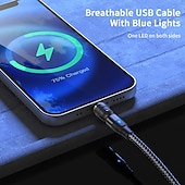 お買い得  スマホケーブル-マルチ充電ケーブル 60W 3.3フィート 6.6フィート USBCからLightning/マイクロ/USBC 3 A 急速充電 ナイロン編組 耐久 磁石バックル 用途 サムスン Xiaomi Huawei 携帯電話アクセサリー