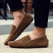 abordables Semi-formel-Mocassins en similicuir pour hommes, chaussures de conduite décontractées à enfiler avec semelle antidérapante - parfaites pour un usage quotidien