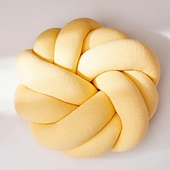 baratos Almofadas de chão-Travesseiro de nó redemoinho travesseiro de chão bola almofadas decorativas 13,8 polegadas travesseiro macio redondo atado para casa cama quarto decoração sofá escritório decoração travesseiro de
