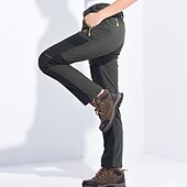 olcso Alsók-Női Planinarske hlače Fleece bélelt nadrág Télikabát Softshell nadrág Divat Tavasz Ősz Tél Külső Szigetelt Melegen tartani Gyapjú bélés Vízálló Nadrágok Alsók Rugalmas derék Cipzáras zseb Katonai