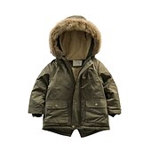 baratos Agasalhos-Para Meninos 3D Jaqueta infantil baiacu Tecido Casaco Manga Longa Outono Inverno Ativo Infantil 3-13 anos Férias Rua Normal
