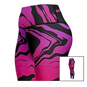 voordelige Yoga leggings en panty's-Dames Leggings Sports Gym Leggings Yogabroek Spandex Rode roos Winter Panty Legging 3D-afdrukken Grafisch Buikcontrole Billenlift Kleding Kleding Yoga Fitness Sportschooltraining Hardlopen / Sportief