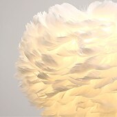 tanie Światła wysp-Lampa wisząca led 30/40/45/50/55/60/70 cm pojedynczy projekt wisiorek lekki metal pióro artystyczne inspirowane naturą 220-240 v