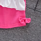 cheap Sets-Girls&#039; 3D Cartoon Bow T-shirt &amp; Shorts Short Sleeve Chic &amp; Modern Basic Casual Kid&#039;s