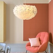 tanie Światła wysp-Lampa wisząca led 30/40/45/50/55/60/70 cm pojedynczy projekt wisiorek lekki metal pióro artystyczne inspirowane naturą 220-240 v