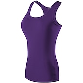 baratos Yoga Tops-Mulheres Regata de Corrida Regata Modeladora Costas Nadador Sem Manga Camada de base Atlético Elastano Respirável Secagem Rápida Treino de Ginástica Corrida Cooper Roupa de esporte Roupas Esportivas